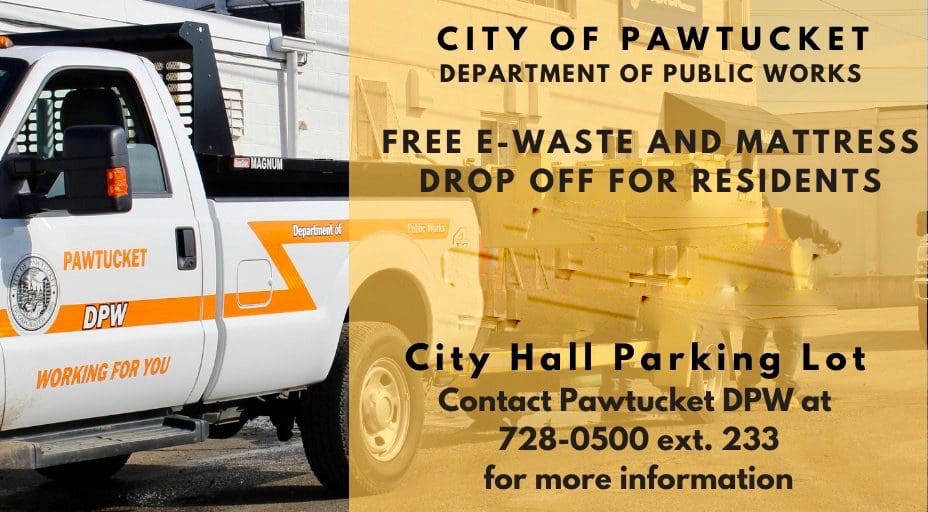 Pawtucket 2020 schedule for free disposal of residents' mattresses, box springs, e-waste