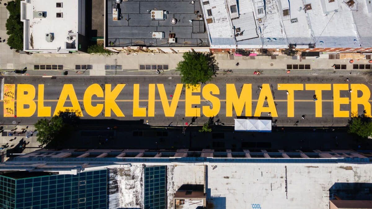 Downtown Providence Black Lives Matter street mural ceremony noon today