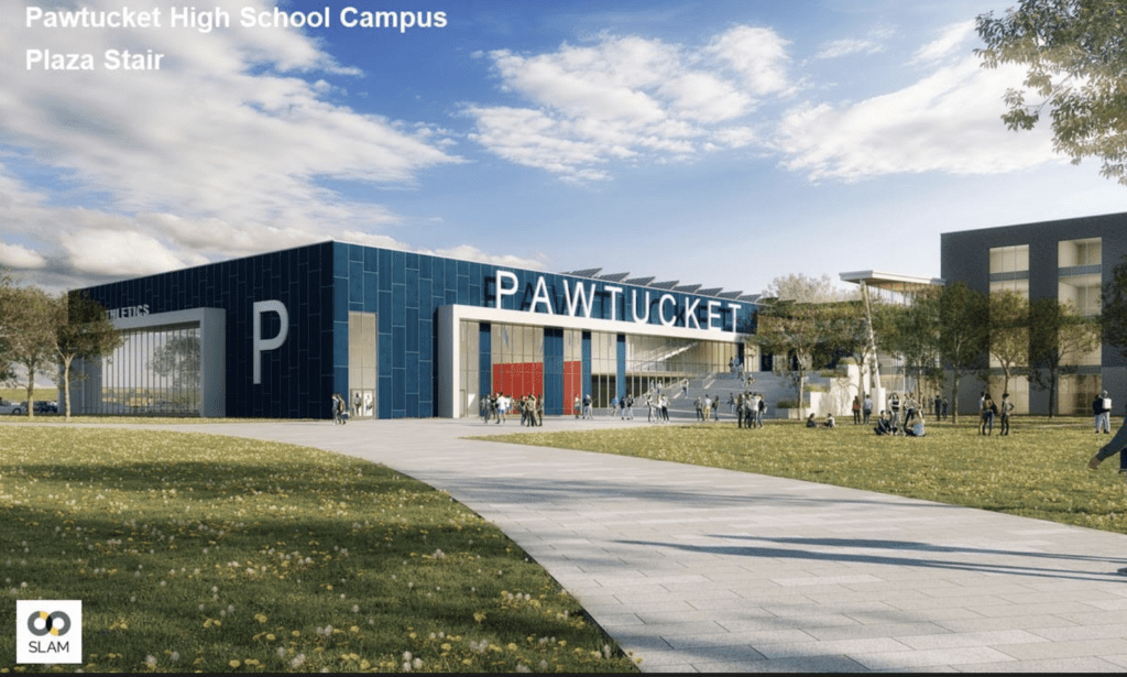 A rendering of the new patterson high school campus.