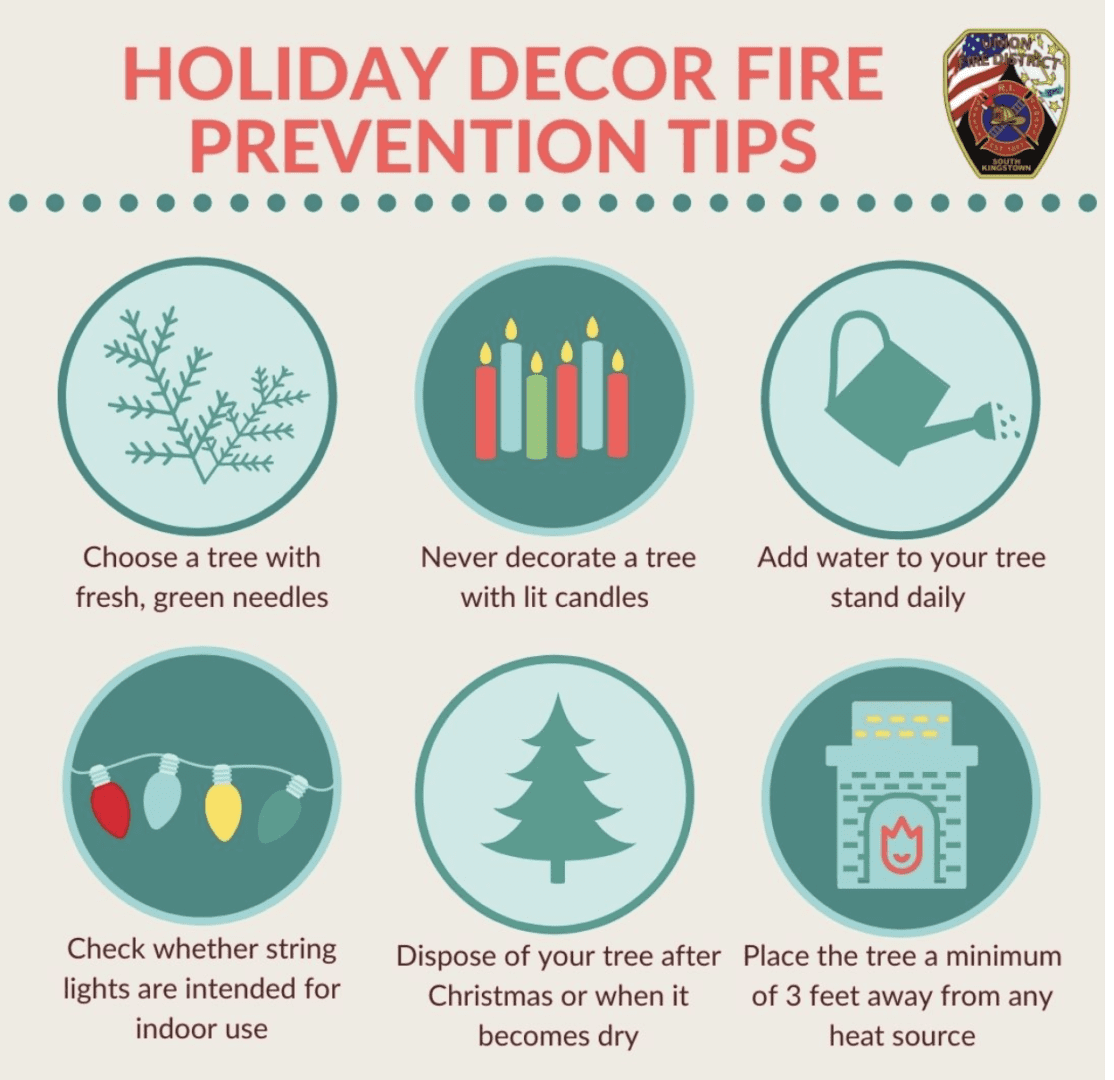 Holiday fire safety tips from Union Fire District - Rhode Island news