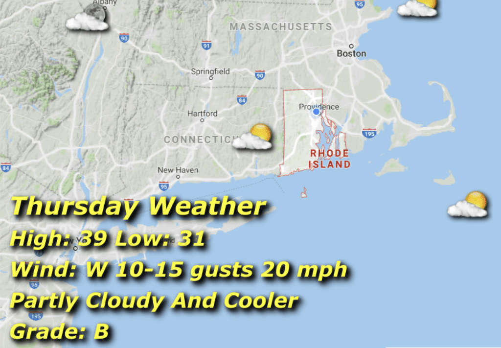 Thursday weather in massachusetts.