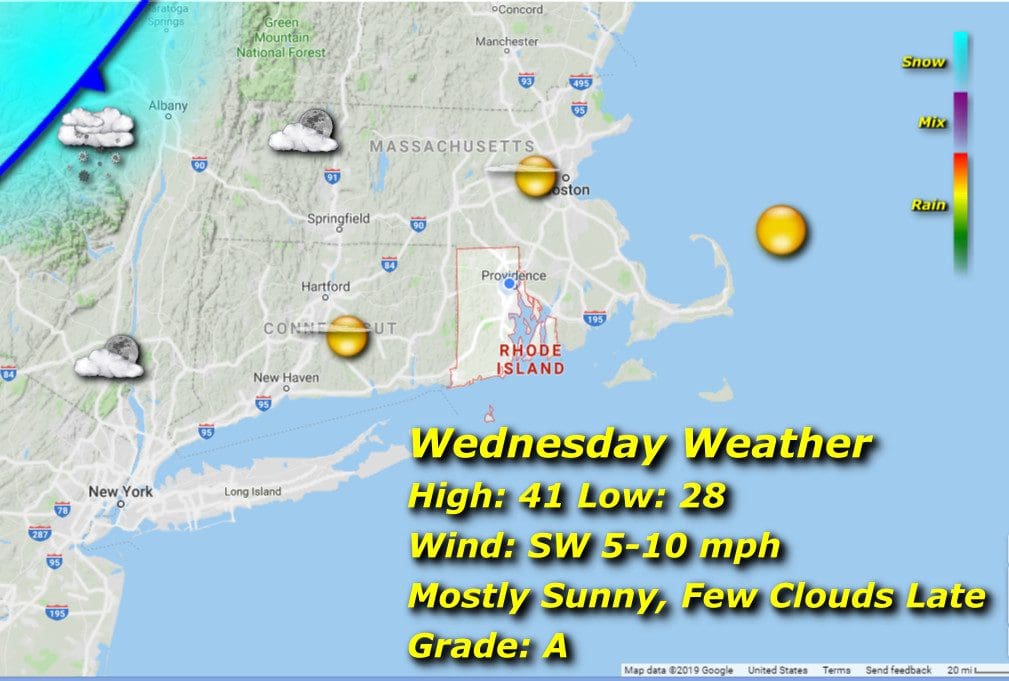 Wednesday weather map.