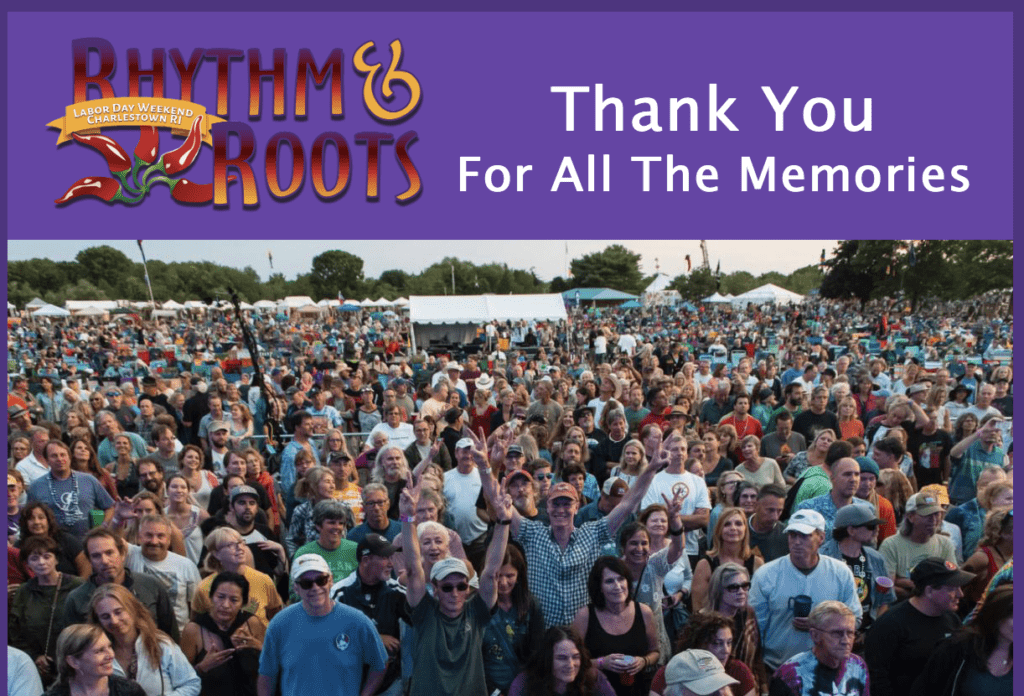 Rhythm and roots thank you for all the memories.