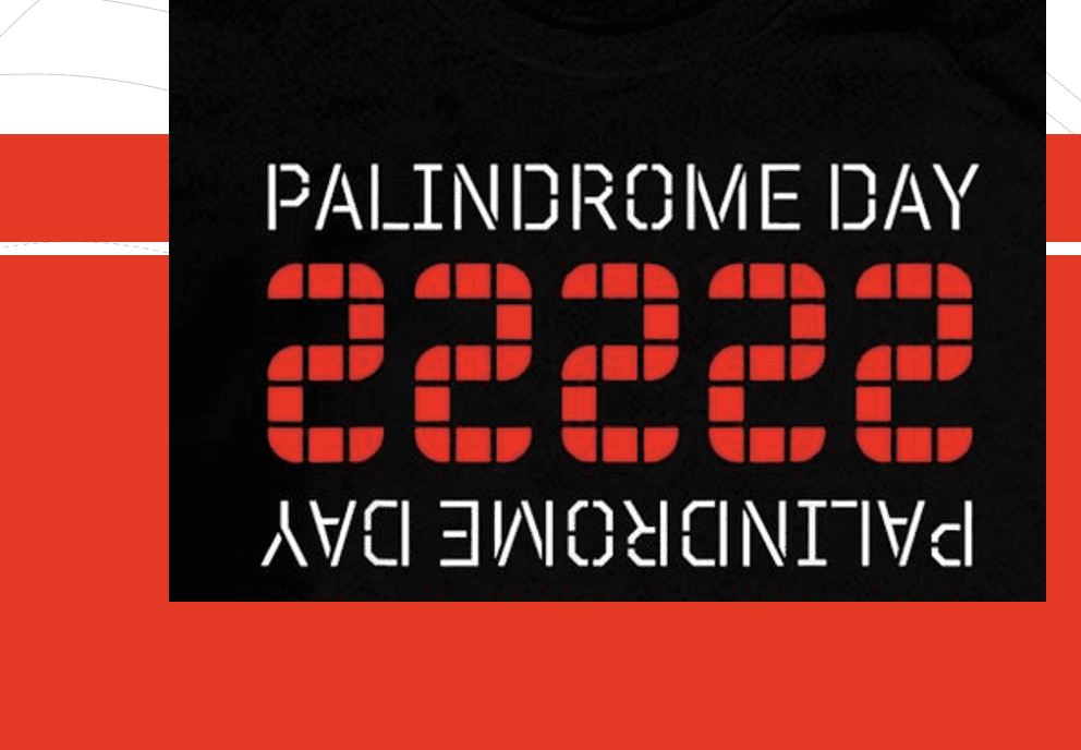 A t - shirt that reads palindrome day.