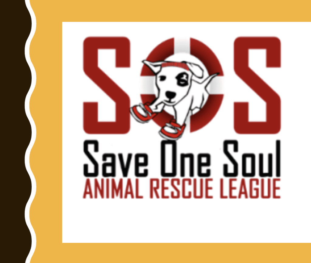 Save one soul animal rescue league logo.