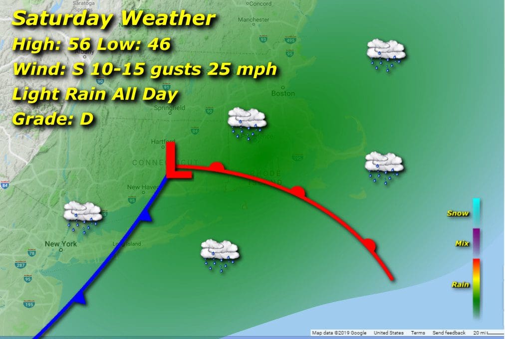 Saturday weather map.