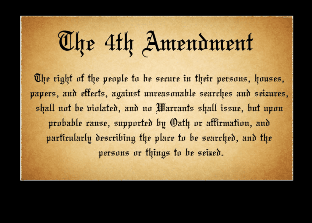 The 4th amendment poster.