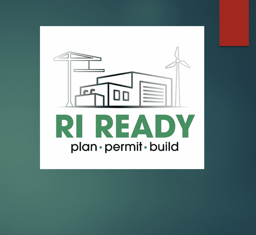 Ri ready plan, permit, build logo.