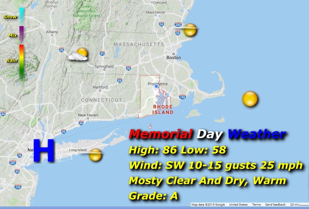 Memorial day weather map.
