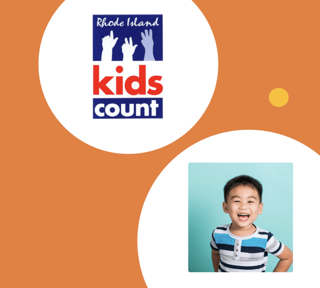 Kids count logo with a young boy in front of it.