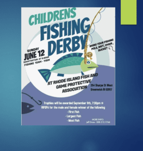 Children's fishing derby flyer.