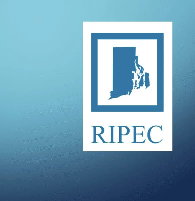 Ripec logo on a blue background.