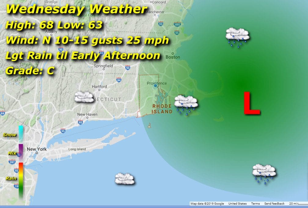 Wednesday weather map.