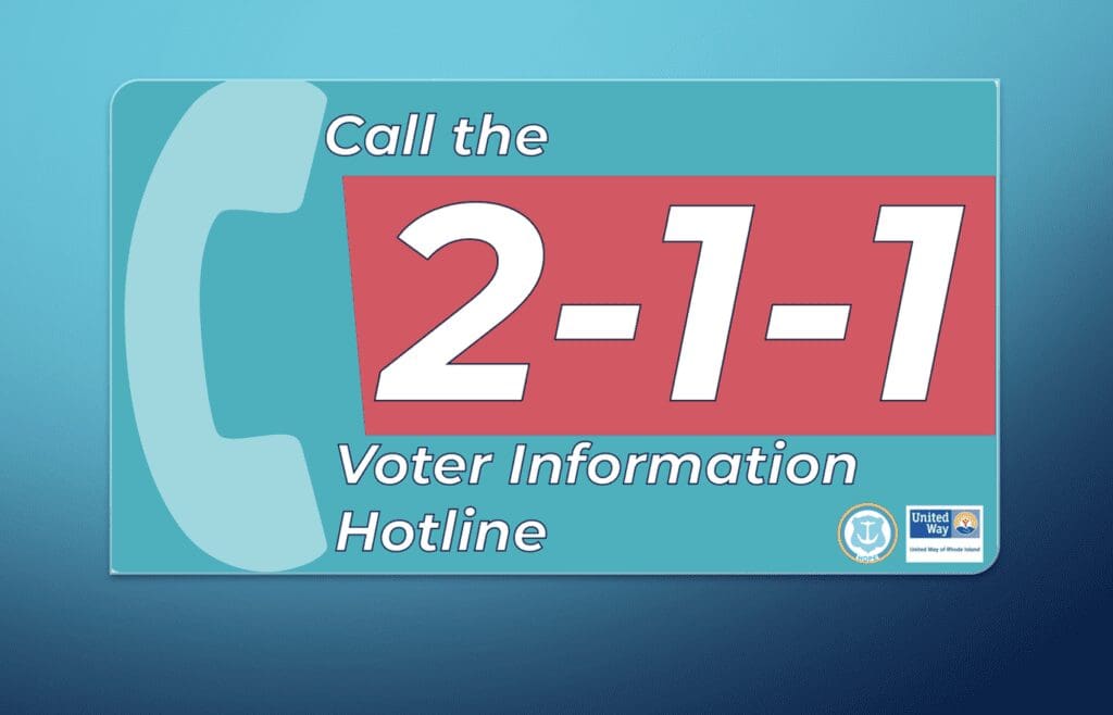 Call the 21 - 11 voter information hotline.