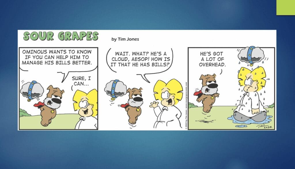 A comic strip about grapes.