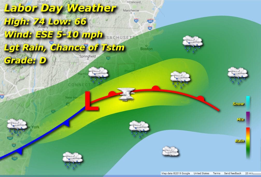 Labor day weather map.