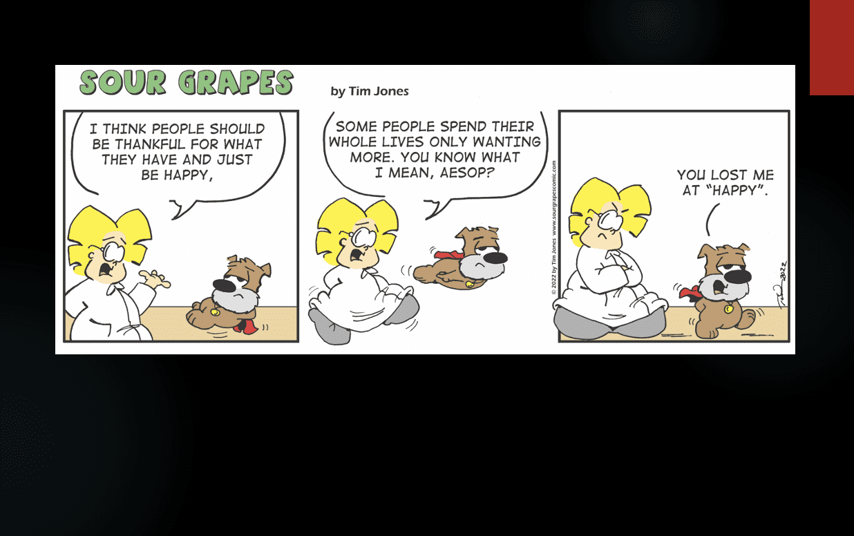 A comic strip about a dog and a cat.