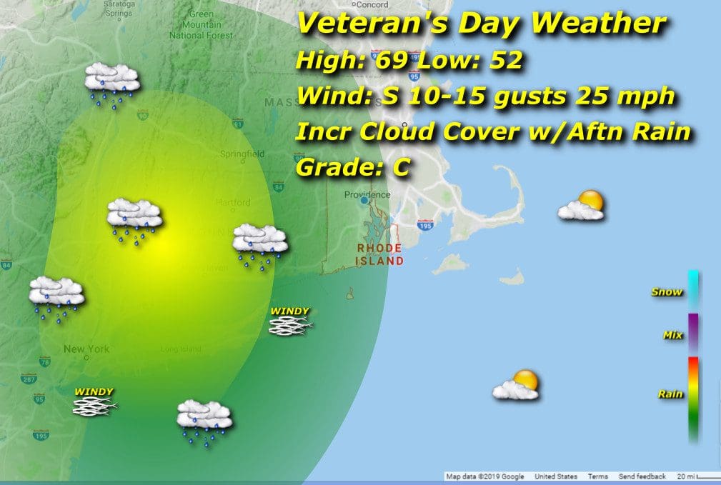 Veteran's day weather map.