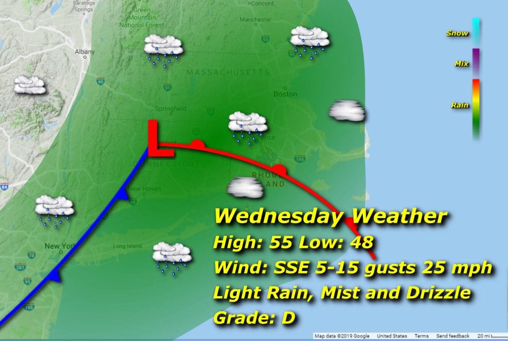 Wednesday's weather map.