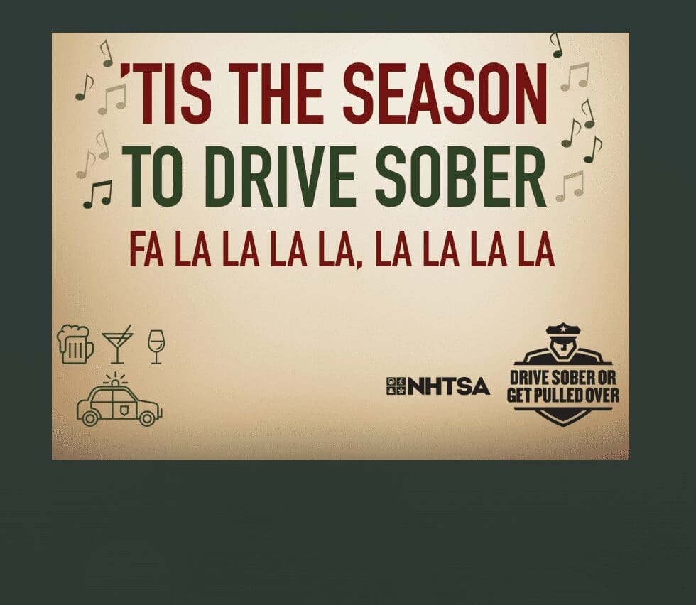 Tis the season to drive sober.