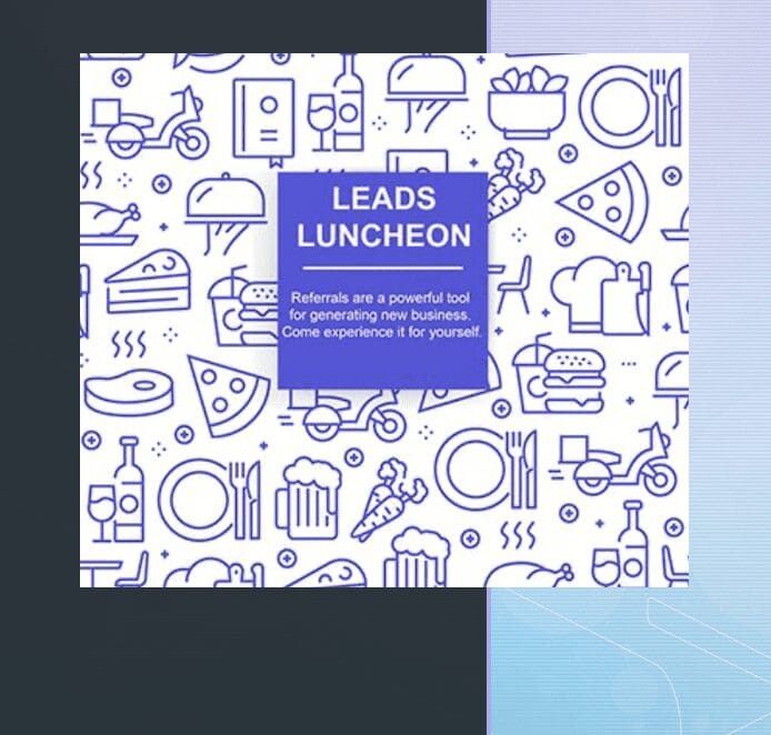 Leads luncheon flyer template.