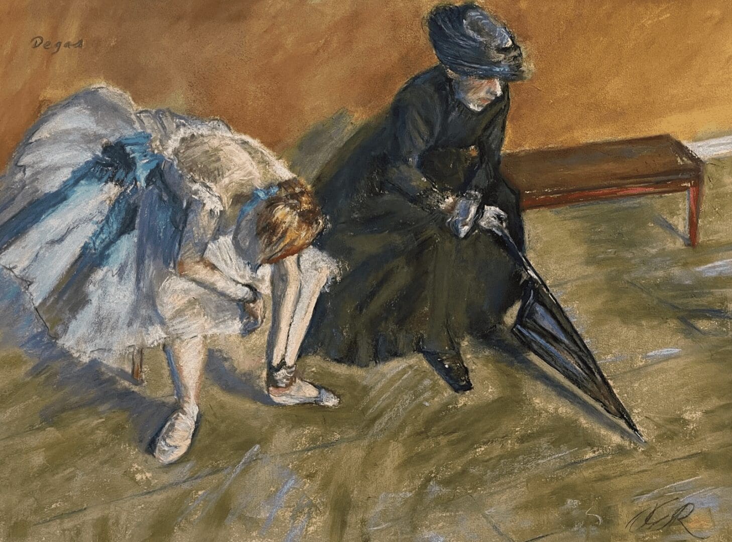 Edgar degas - two women with umbrellas.
