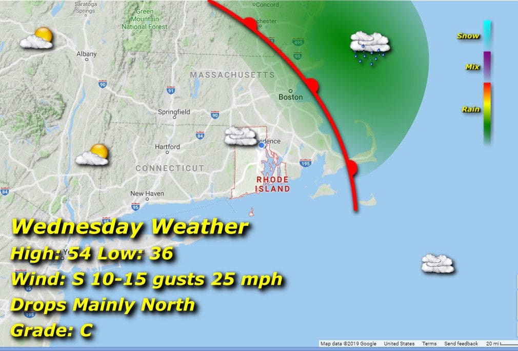 Wednesday weather map.