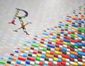A colorful background with the word rx on it.