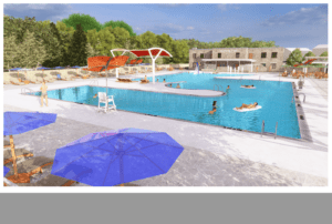 An artist's rendering of Budlong Pool.