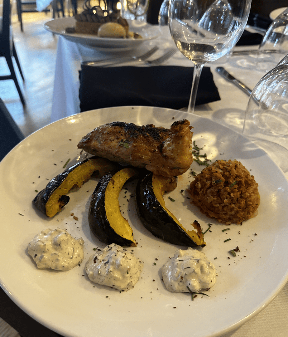 A plate of food on a table, showcasing delectable recipes.