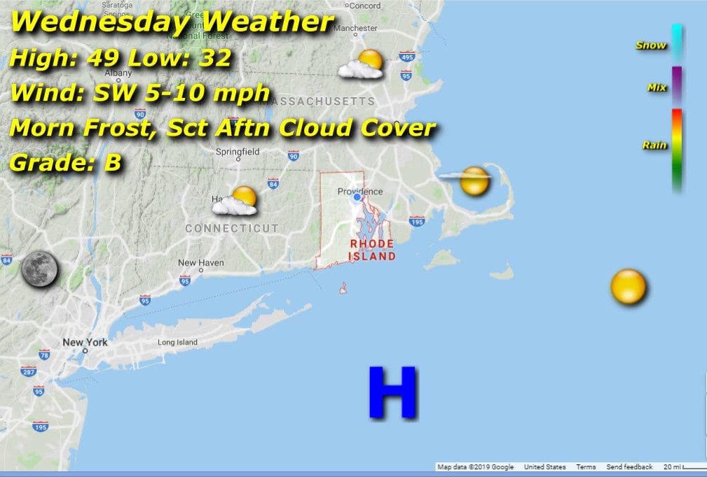 Wednesday weather in Rhode Island - screenshot.