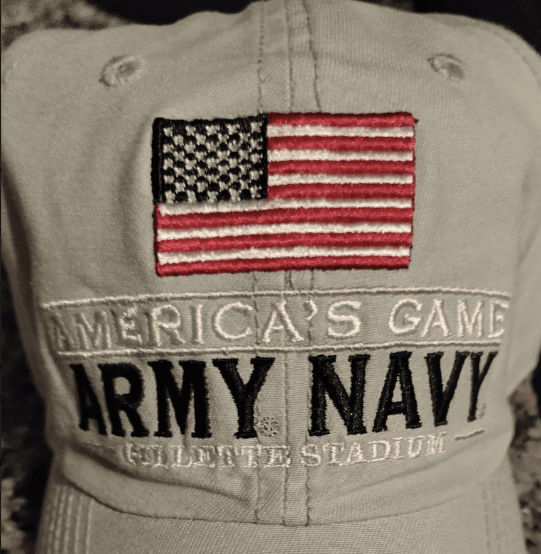 America's army navy game hat.