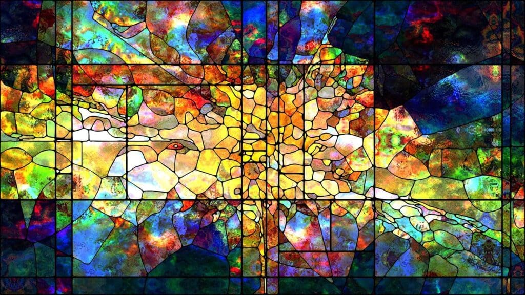 Stained glass art - stained glass art fine art print.