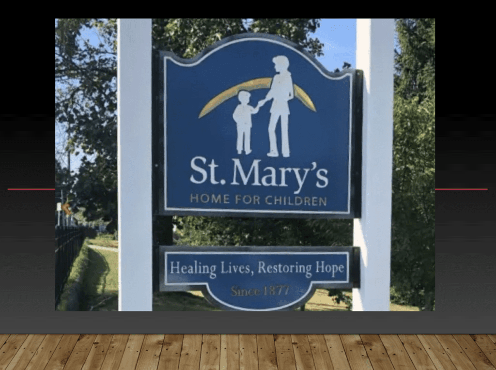 St. Mary's Home for Children sign.