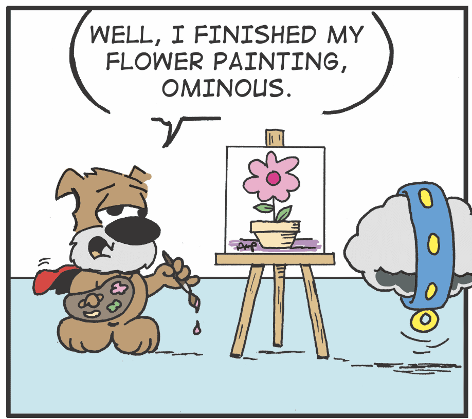 Well, I finished my flower painting for the comics omniously.