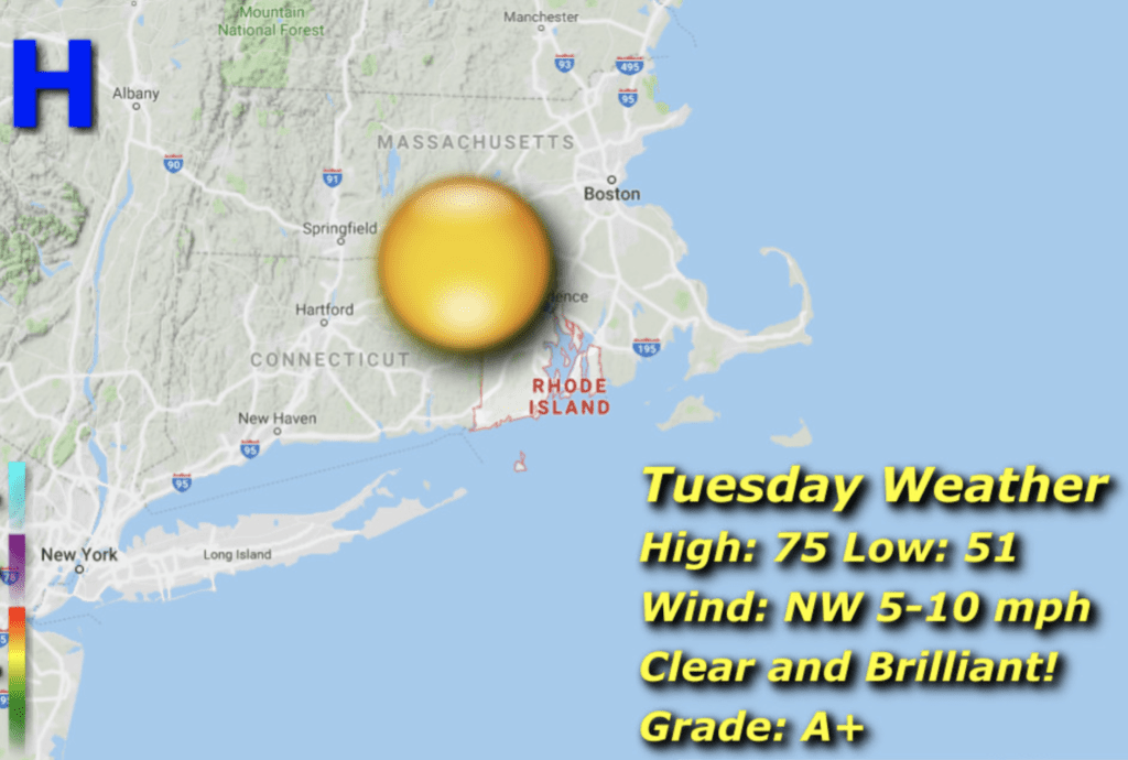 rhode island weather map