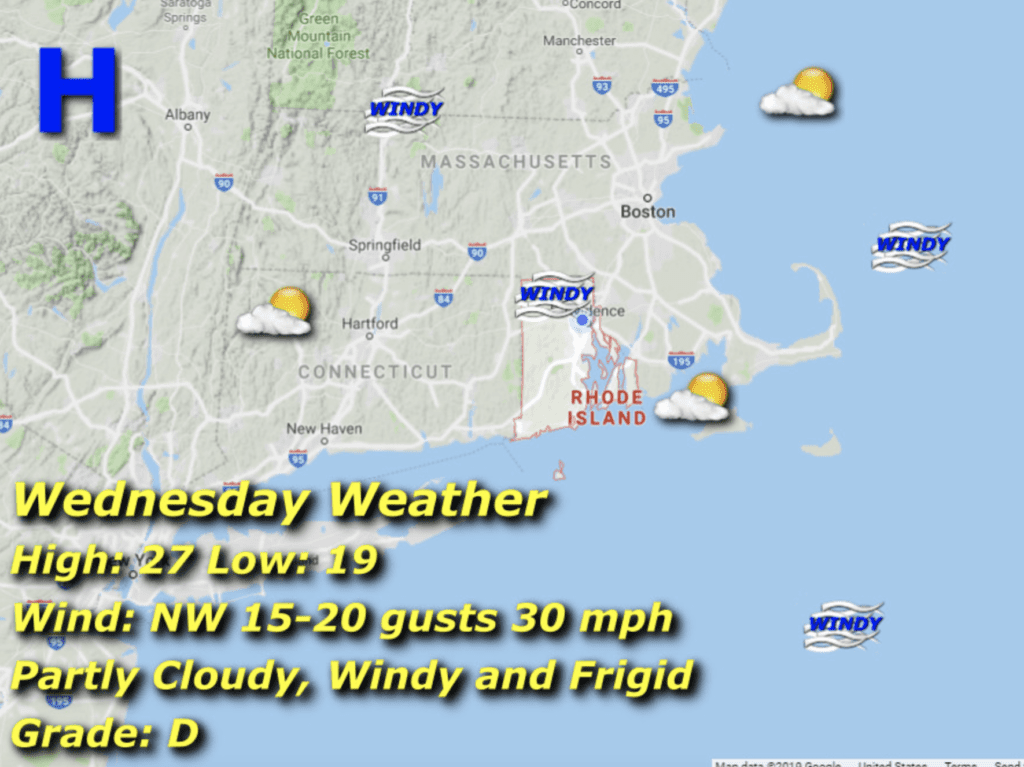 A map of the weather in massachusetts