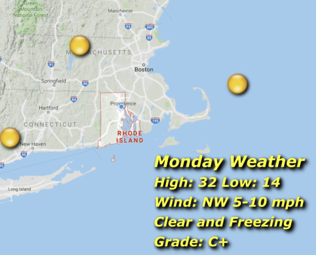 rhode island weather for march 3, 2025