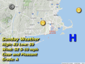 Aug. 2, 2025 weather map for rhode island