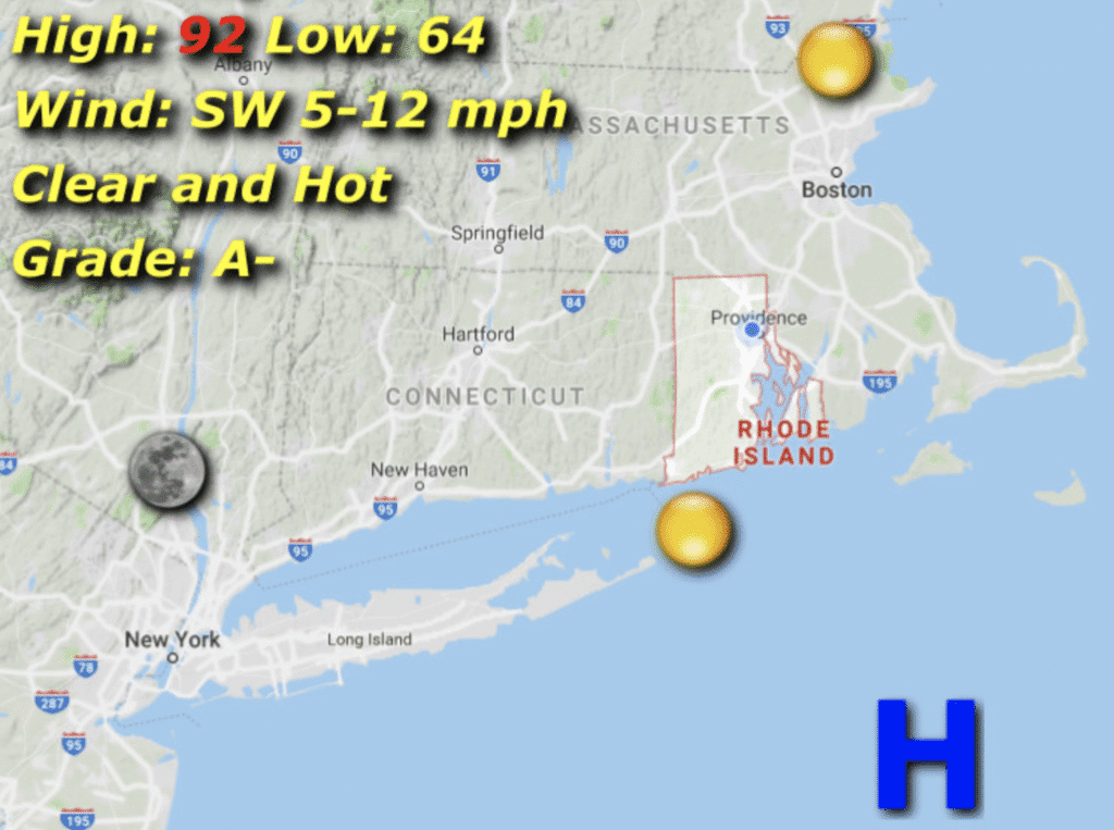 weather for august 12, 2025 in rhode island
