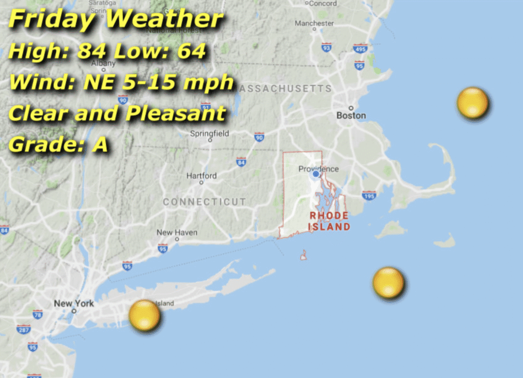 weather map of rhode island for aug. 15, 2025