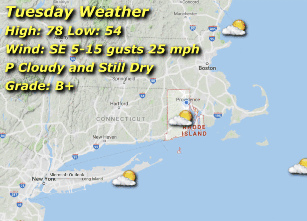 ri weather map august 19,, 2025
