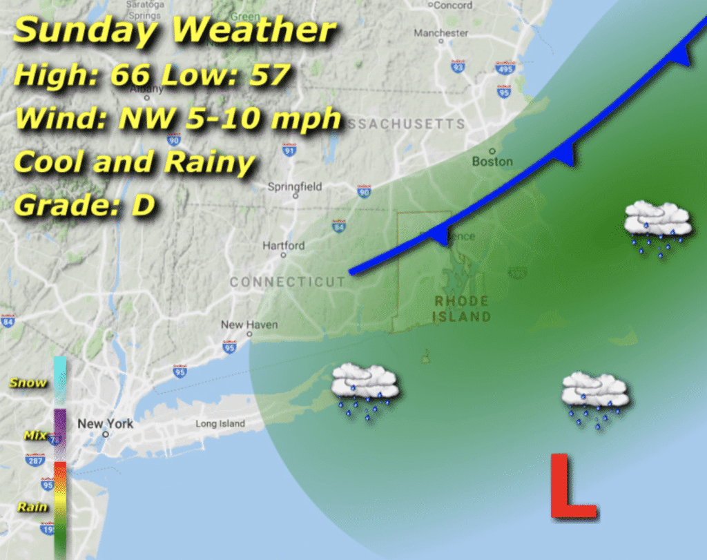 RI Weather map Sept. 7, 2025