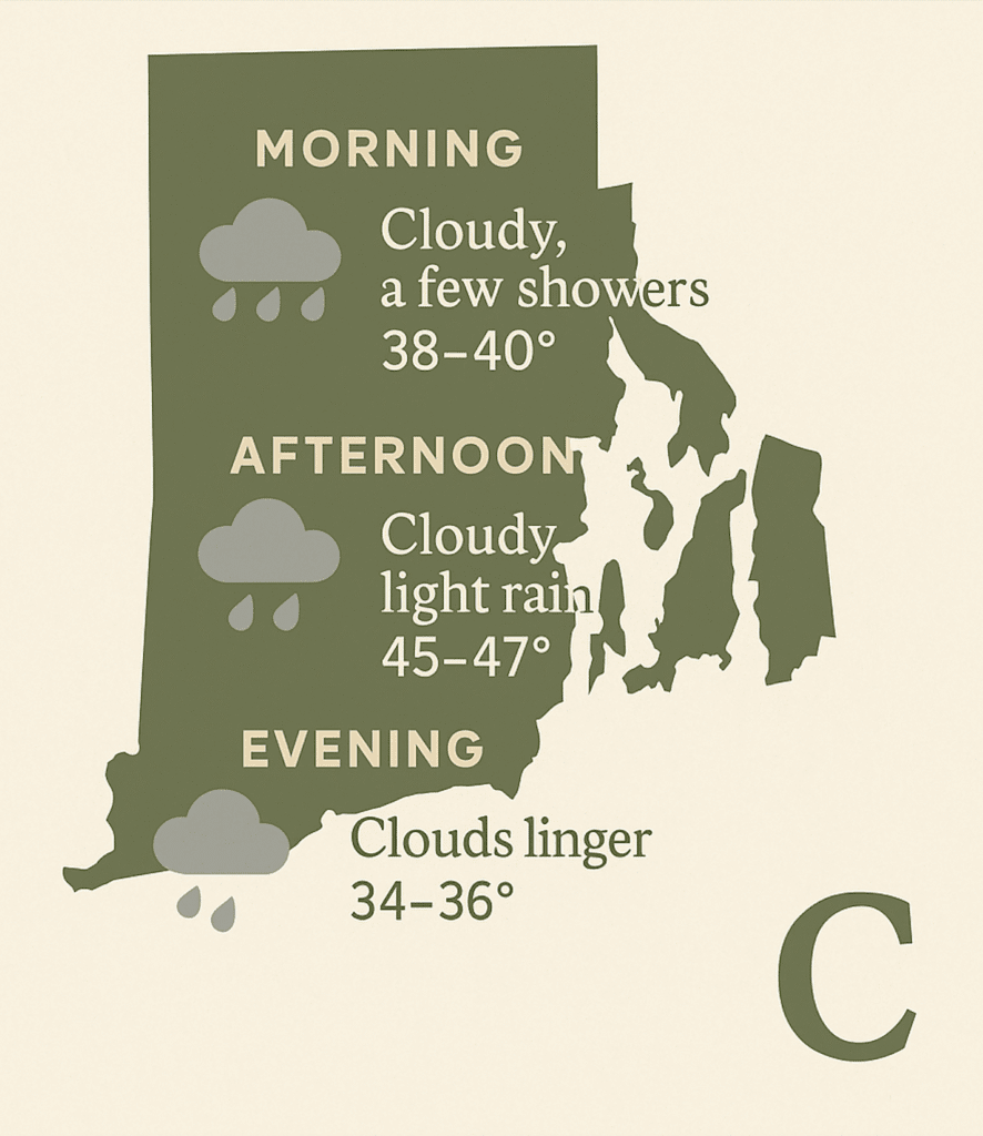 weather map of RI for 11-22-25