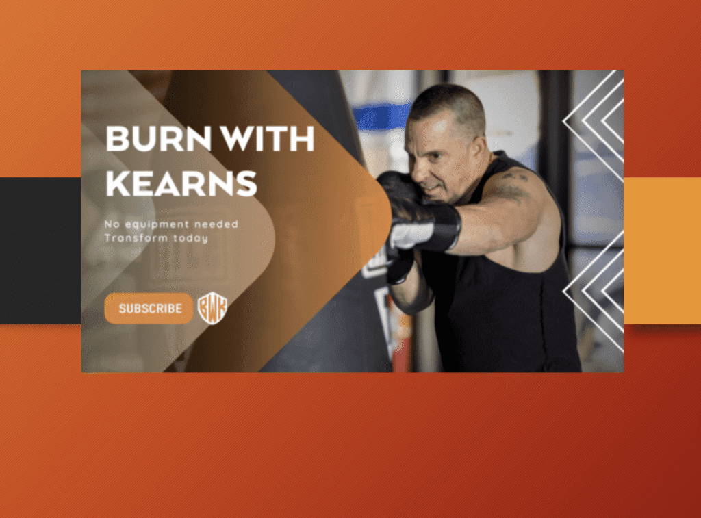 Man boxing with intense focus in a training session.