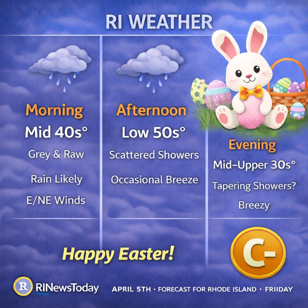 Easter weather forecast for Rhode Island