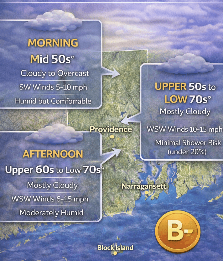 Rhode Island Weather for April 15, 2026