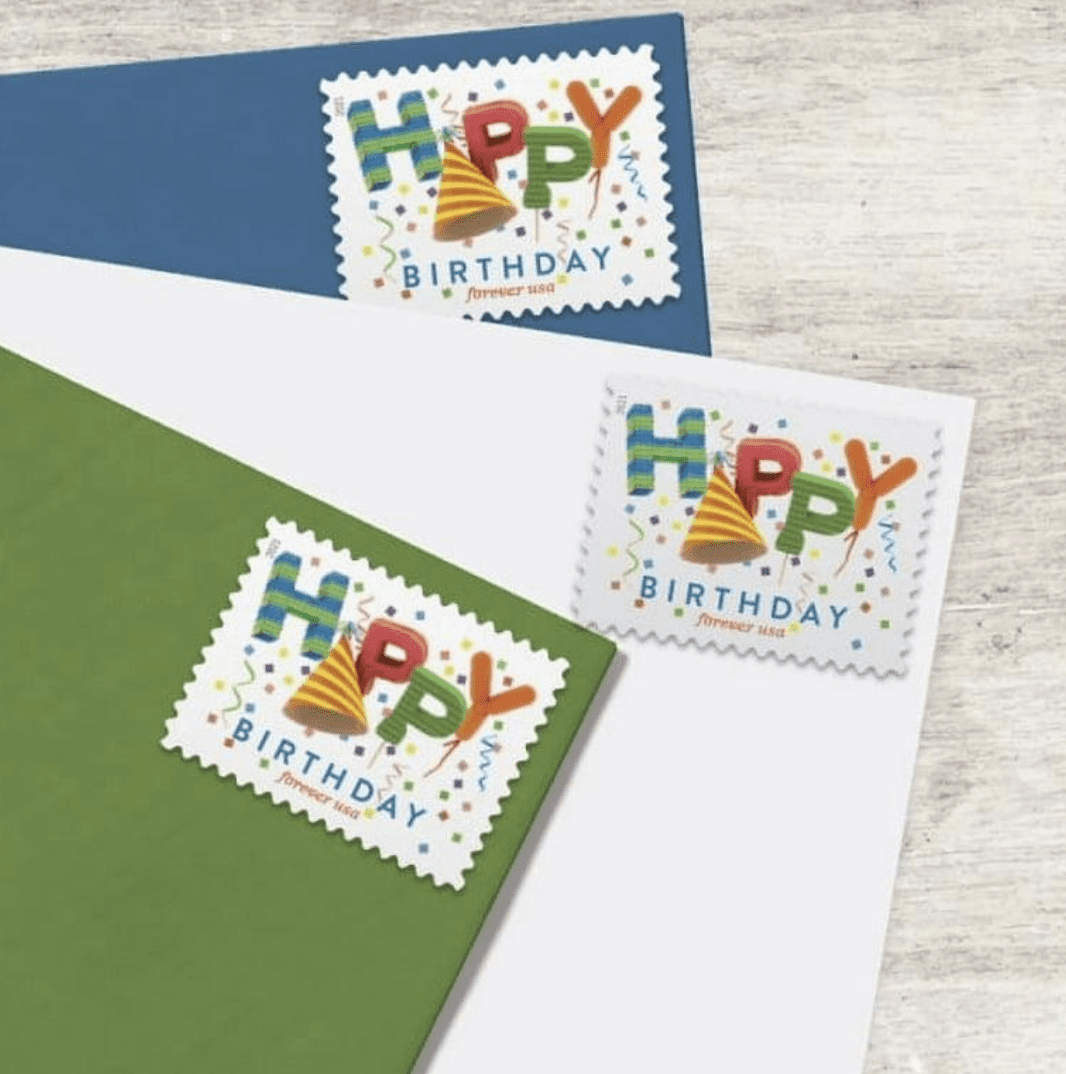 USPS happy birthday stamp