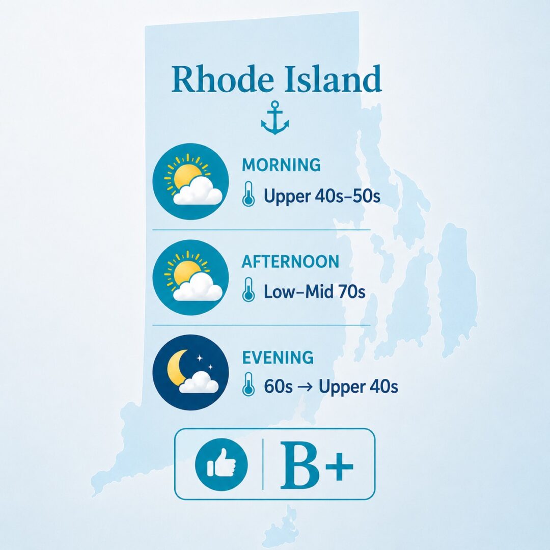Rhode Island Weather for May 29, 2026