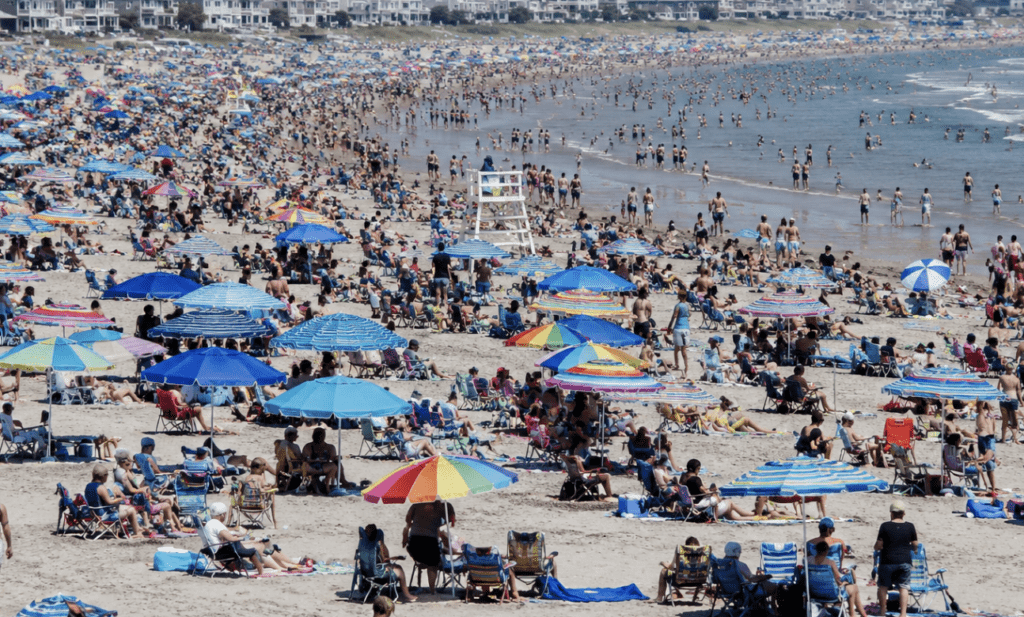 crowded beach